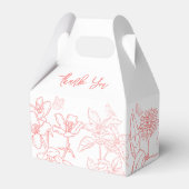 ピーチピンクガーデンチノイスリーベビーシャワー フェイバーボックス (裏面サイド)