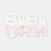 ピーチピンクガーデンチノイスリーベビーシャワー フェイバーボックス (折り畳みなし)