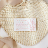 ピーチピンクガーデンチノイスリーレシピリクエスト エンクロージャーカード