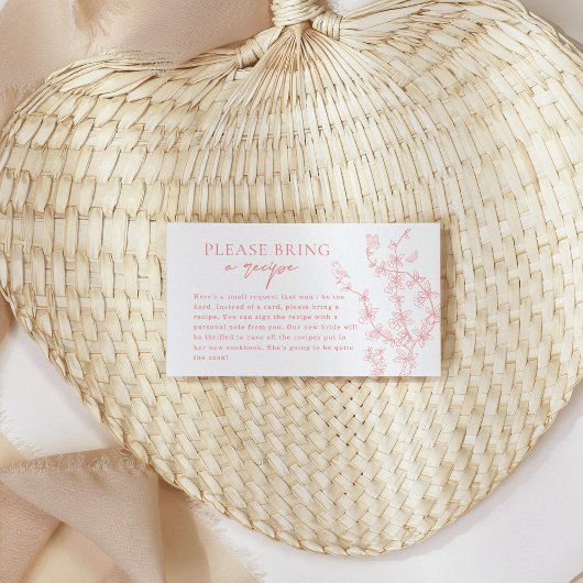 ピーチピンクガーデンチノイスリーレシピリクエスト エンクロージャーカード