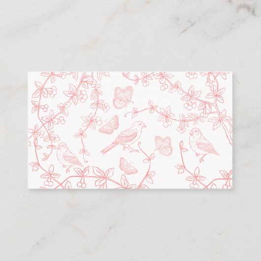 ピーチピンクガーデンチノワジェリーブズベビー エンクロージャーカード (裏面)