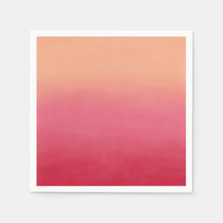 ピーチピンクグラデーション抽象芸術ア絵画ート スタンダードカクテルナプキン