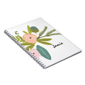 ピーチピンクグリーンフローラと動物相 ノートブック (右側)