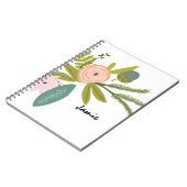 ピーチピンクグリーンフローラと動物相 ノートブック (左側)