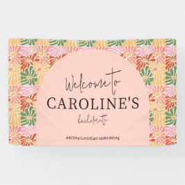 ピーチピンクグルーヴィフローラ抽象芸術 横断幕