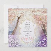 ピーチピンクコーラルパープルアンドブルーフェアヤテール結婚ズ 招待状 (裏面)