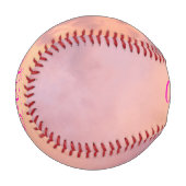 ピーチピンクスカイフォトスクリプトモダン引用文野球 野球ボール (正面左)