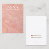 ピーチピンクストーンイヤリングディスプレイ 名刺 (正面/裏面)
