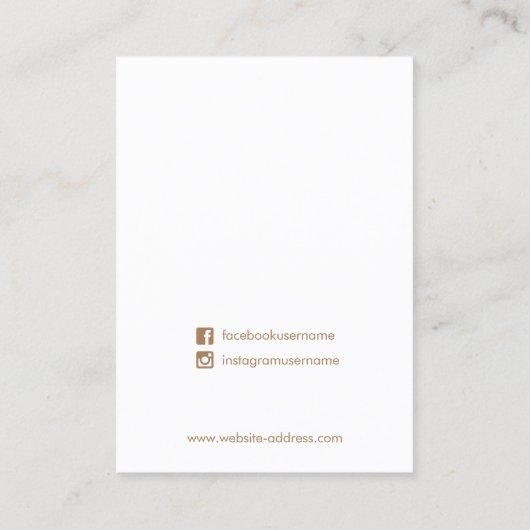 ピーチピンクストーンイヤリングディスプレイ 名刺 (裏面)