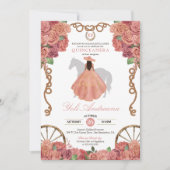 ピーチピンクダスティバラウエスタンキンセアニラ 招待状 (正面)