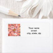 ピーチピンクダリア – 差出人住所ラベル ラベル (インサイチュ)