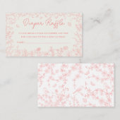 ピーチピンクチノイスリーオムツラッフルチケット エンクロージャーカード (正面/裏面)