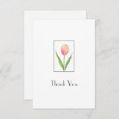 ピーチピンクチューリップ サンキューカード (正面/裏面)