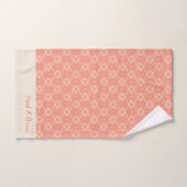 ピーチピンクバレンタインズデイトゥイーザアーツロブバード バスタオルセット (ハンドタオル)