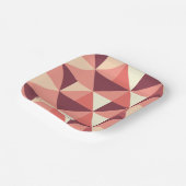 ピーチピンクパープルトライアングルジオメトリックパーティー ペーパープレート (傾斜あり)