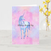 ピーチピンクパープルユニコーン カード (黄色い花)