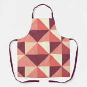 ピーチピンクパープル三角形ジオメトリック エプロン (正面)