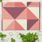 ピーチピンクパープル三角形ジオメトリック キッチンタオル (折り畳み)