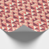 ピーチピンクパープル三角形ジオメトリック ラッピングペーパー (角)