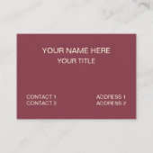 ピーチピンクパープル三角形ジオメトリック 名刺 (裏面)