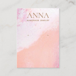 ピーチピンクビーチイヤリングジュエリーディスプレイ 名刺