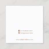 ピーチピンクビーチスタッドイヤリングジュエリー表示 スクエア名刺 (裏面)