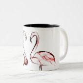 ピーチピンクフラミンゴフラミンゴトロピカル ツートーンマグカップ (正面右)
