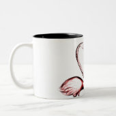 ピーチピンクフラミンゴフラミンゴトロピカル ツートーンマグカップ (左)