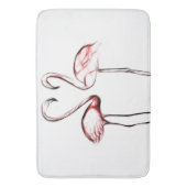 ピーチピンクフラミンゴフラミンゴトロピカル バスマット (正面縦)