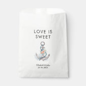 ピーチピンクフローラいかり結婚式の引き出物バッグ フェイバーバッグ (正面)