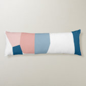 ピーチピンクブルー&ホワイト抽象芸術 ボディピロー (裏面)