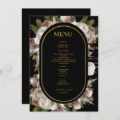 ピーチピンクボホウォーターカラーウィンター結婚フローラ メニュー (正面/裏面)