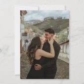 ピーチピンクボホウォーターカラーウィンター結婚フローラ 招待状 (裏面)