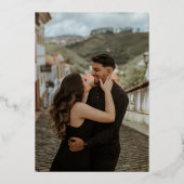 ピーチピンクボホブラックウィンター結婚フローラ 箔招待状 (裏面)