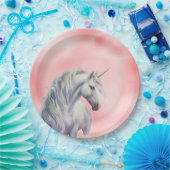 ピーチピンクユニコーンドリーム ペーパープレート (パーティー)