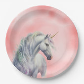 ピーチピンクユニコーンドリーム ペーパープレート (正面)