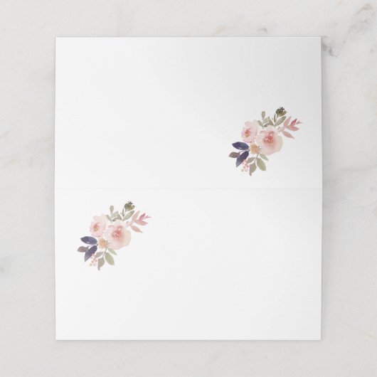 ピーチピンクラベンダーパープルワイルドフラワーズ座席表 プレイスカード (外部開封)