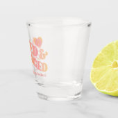 ピーチピンクレトロボーッ婚約したド&ショットグラス ショットグラス (右)