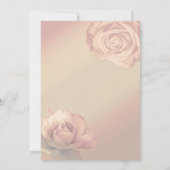 ピーチピンクローズエレガントフローラ結婚ズ 招待状 (裏面)