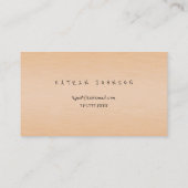 ピーチピンクローズパステルフォキエ金ゴールドメタリックフローラ 名刺 (裏面)