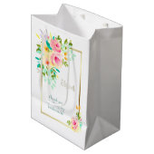 ピーチピンクローズブリーズメイド ミディアムペーパーバッグ (正面アングル)