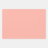 ピーチピンク無地の色 ラッピングペーパーシート (正面3)