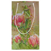 ピーチピンク砂漠サボテンの花 スモールペーパーバッグ (裏面)