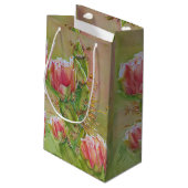 ピーチピンク砂漠サボテンの花 スモールペーパーバッグ (裏面アングル)