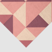 ピーチピンク紫色の三角形の幾何学的パターン 薄葉紙 (詳細)