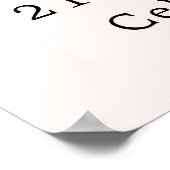 ピーチピンク花模様数21歳の誕生日へようこそ ポスター (角)