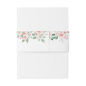 ピーチピンク赤面結婚フローラ 招待状ベリーバンド (裏面例)