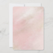 ピーチピンク赤面絞り染めウォーターカパーソナライズされたラー 招待状 (裏面)