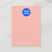 ピーチピンク追加ロゴイヤリングネックレスコンボンドディスプレイ 名刺 (正面)