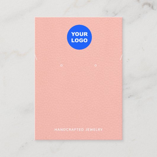 ピーチピンク追加ロゴイヤリングネックレスコンボンドディスプレイ 名刺 (正面)